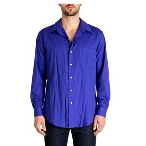 Bergamo New York Men's shirt Fitted Purple size large
